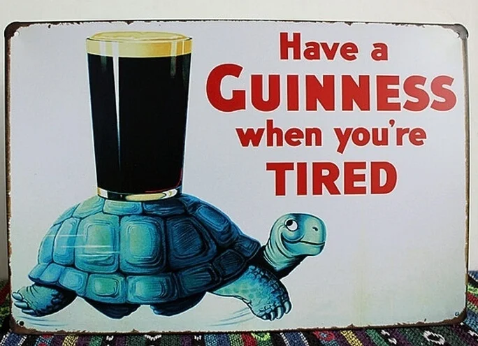

Have a Guinnes Beer Vintage Tin Signs Turtle Cuckold Painting Metal Framed Wall Art Bar Pub Poster Wall Shabby Plaque Sign
