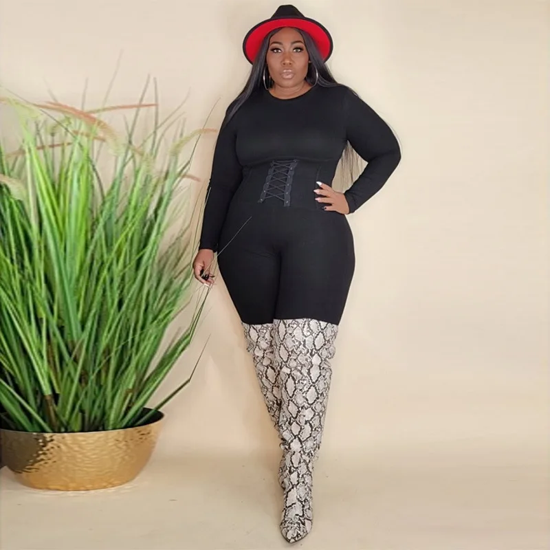 

Спортивные женские комбинезоны Perl с завышенной горловиной, однотонные Женские повседневные Комбинезоны, Размер 4XL