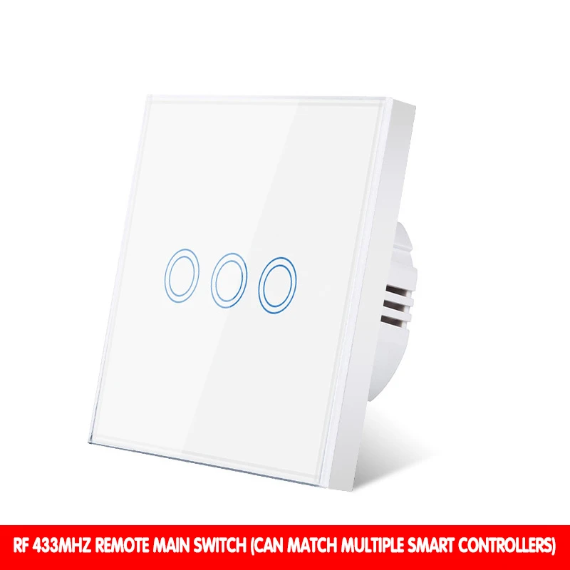 Сенсорный выключатель европейский стандарт трехцветная панель из хрустального