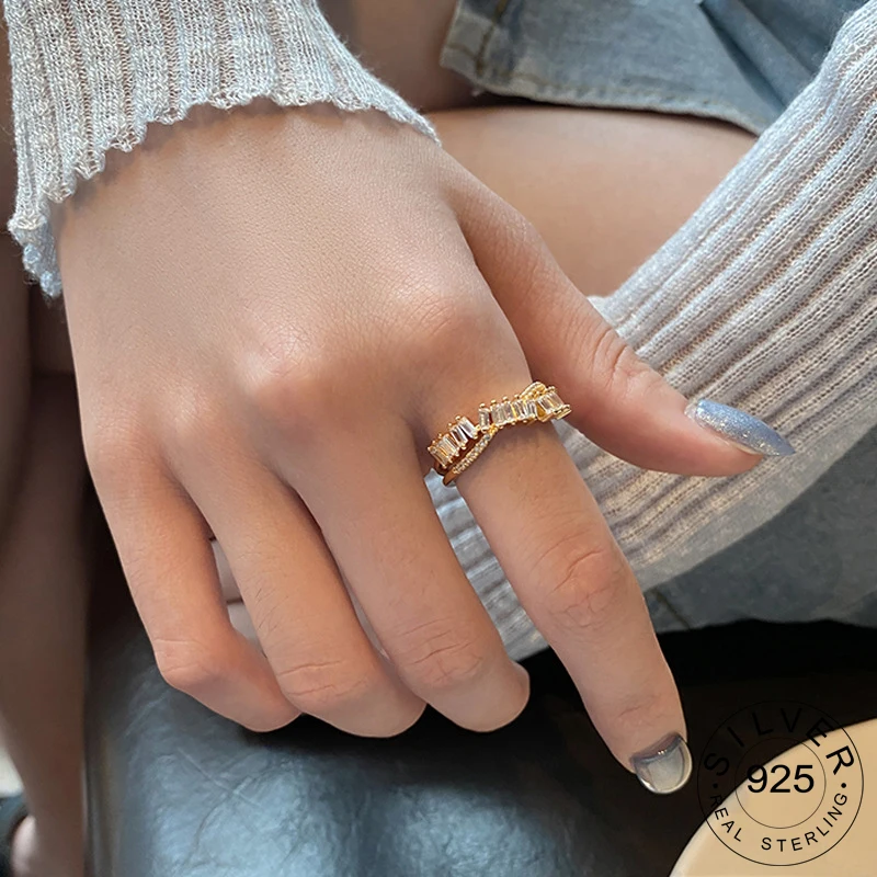 

Женские винтажные кольца из серебра 925 пробы, с фианитом