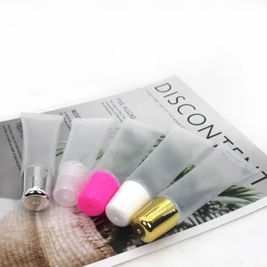 10 мл Прозрачный мягкий блеск для губ трубка косметический блеск для губ Упаковка Контейнер с золотой серебряной крышкой