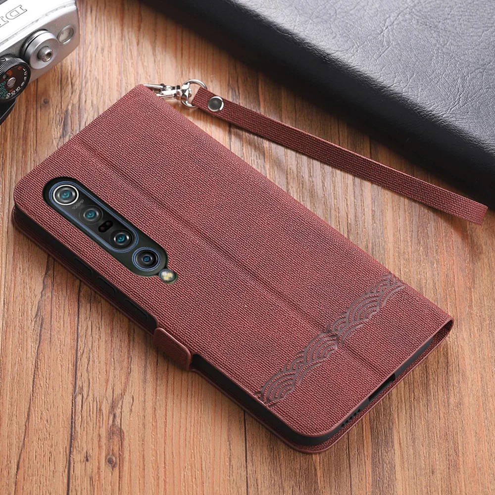 Кожаный чехол для Xiaomi 10 9 Pro 9SE CC9 Redmi K30 MIX 3 Max Note 8 7 K20 с откидной крышкой и слотом карт