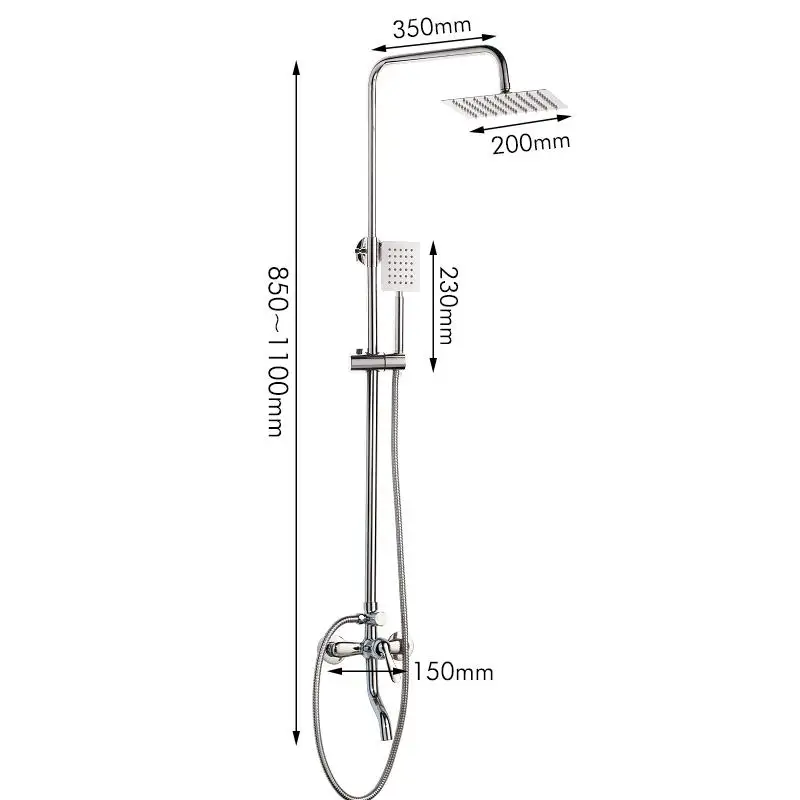 Смеситель для душа с дождевой насадкой однорычажный смеситель полкой хранения