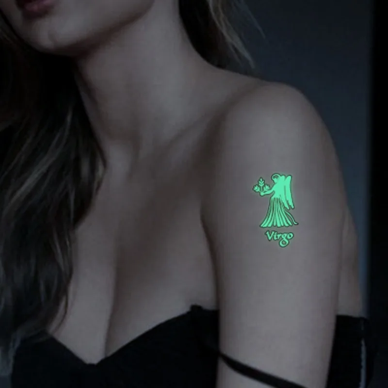 Tattoo Temporary Women's Transfer Funny Glow In The Dark Stickers Butterfly on Body for Girls Hqb Disposable Luminous Lip Tatoo