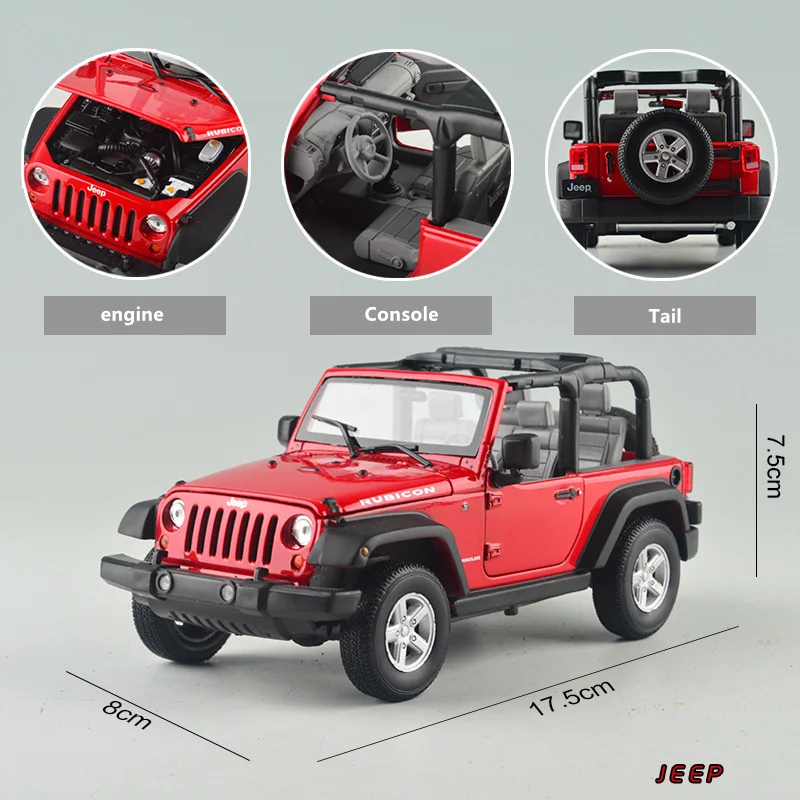 Модель автомобиля WELLY 1:24 Jeep Wrangler модель из сплава коллекция украшений подарок