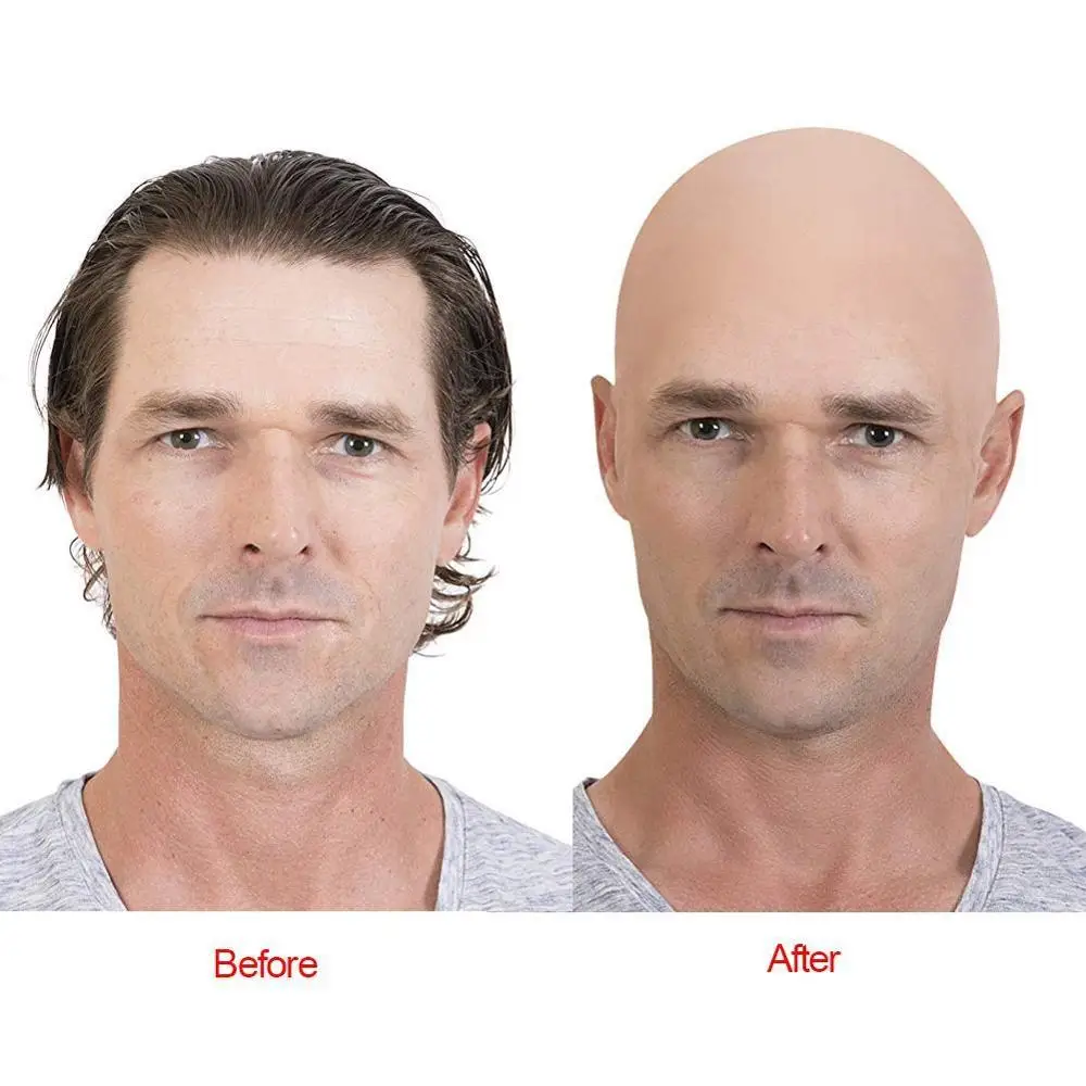 Головной убор унисекс плотная латексная шапка с Лысой парик реквизит для