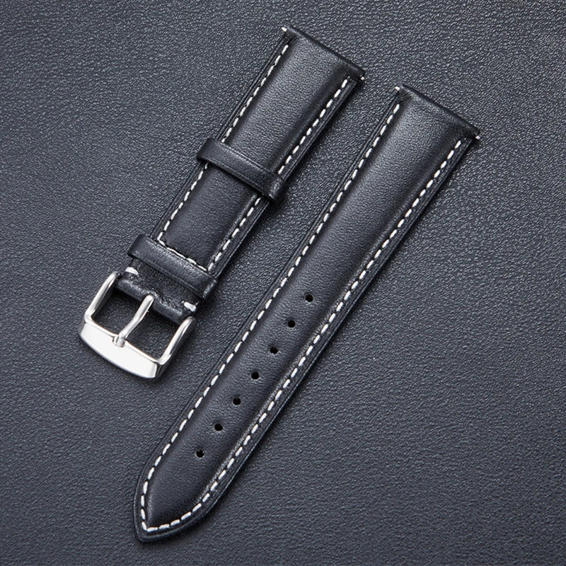 ALK VISION Watchband 18mm 20mm 22mm 24mm Cowleather Watch Band Pin Buckle Strap Bracelet Accessories Wristbands Leather LB0110