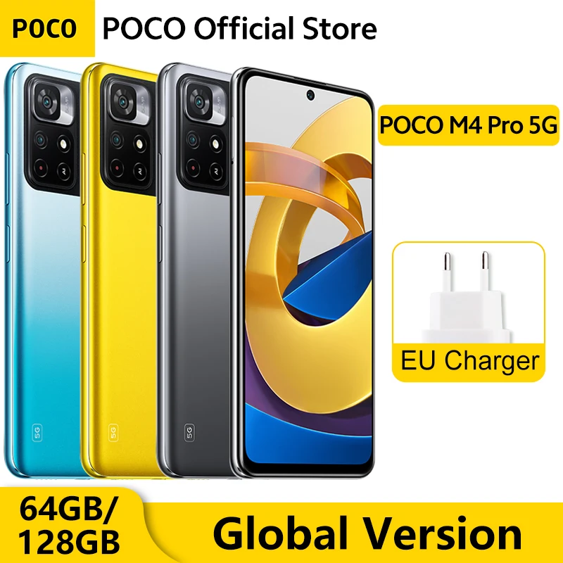 Смартфон глобальная версия POCO M4 Pro, NFC, 64 ГБ/128 ГБ, 810 дюймов, 8 ядер, 6,6 Гц, FHD +, DotDisplay, 50 МП, 33 Вт, Pro, 5000 мАч