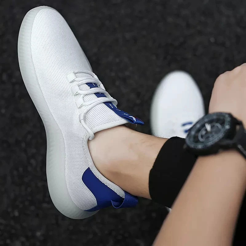 

Flying Woven Men Sneakers High Quality White Man Sports Running Shoes Comfortable Male Jogging Shoes Chaussure Homme