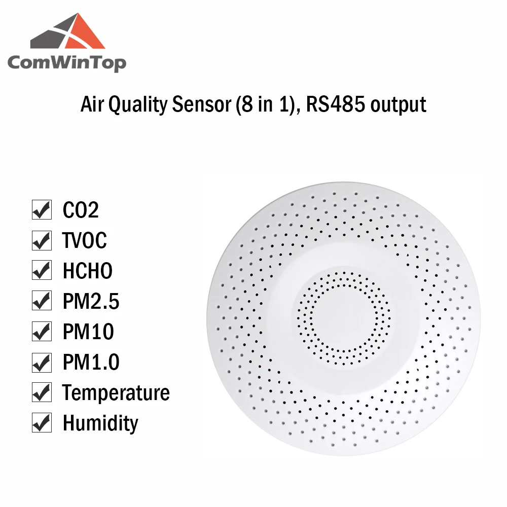 

Все в одном RS485 Modbus шумоизоляция температуры и влажности TVOC PM2.5 PM10 CO2 Датчик качества воздуха