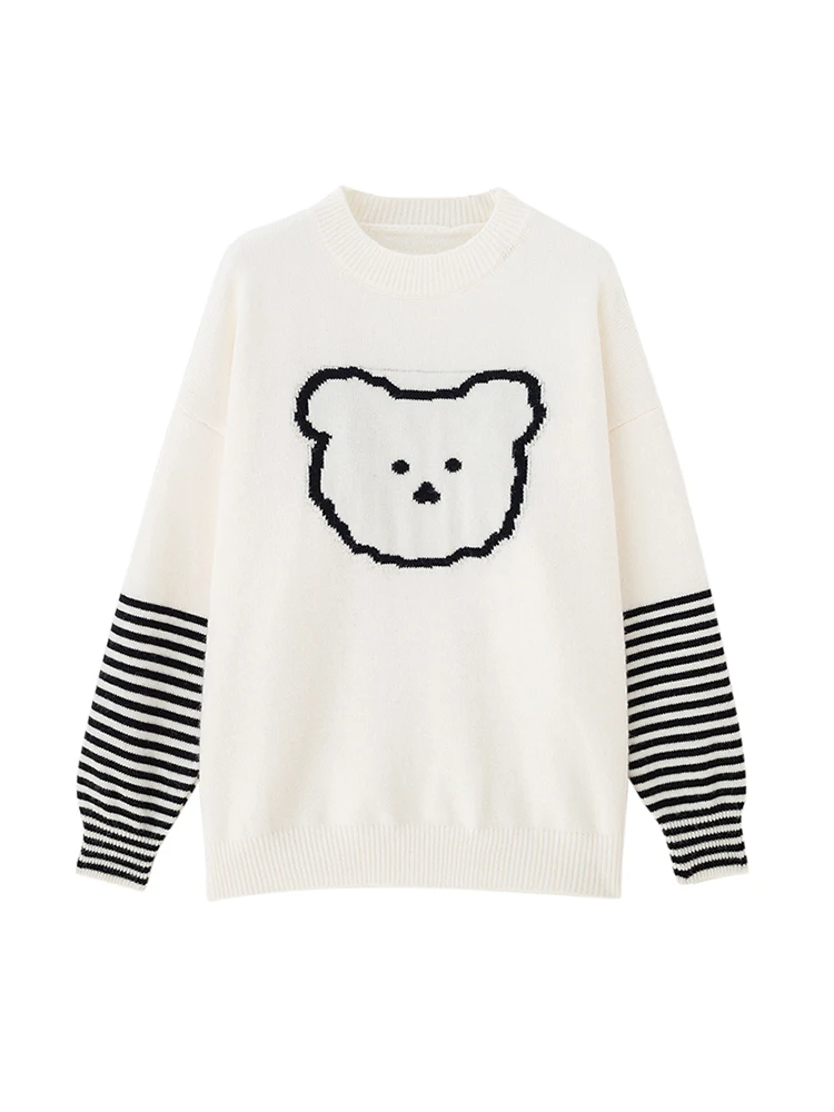 

Female head set loose melting lazy bear sweaters wind qiu dong han edition cute Japanese students wear thick sweater