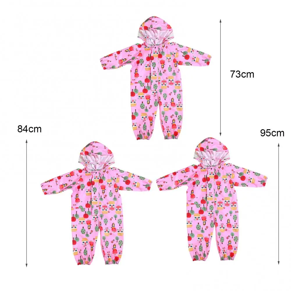 

Girls Boys Raincoat Polyester EVA Cartoon Pattern Coating Raincoat Kids Children Jumpsuit Rainwear Boy Girl Waterproof Poncho