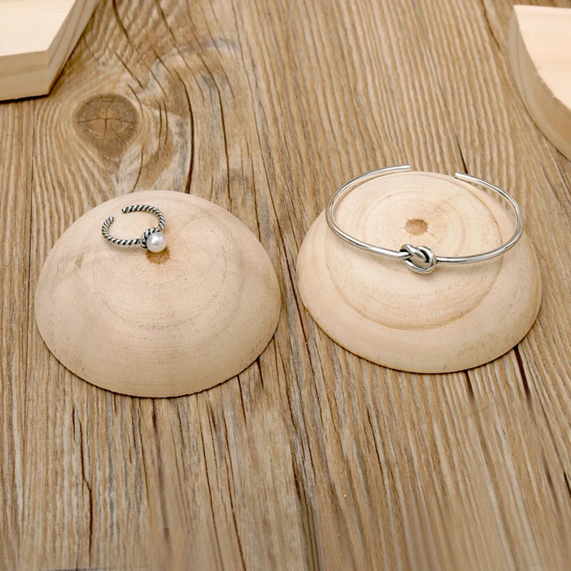 Креативная деревянная витрина для ювелирных украшений стойка эко натуральное