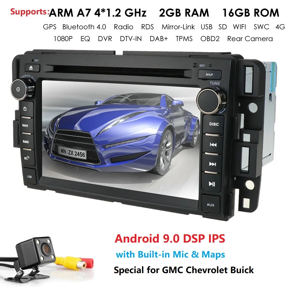 2 din android Авторадио аудио стерео радио навигация для GMC Yukon Sierra Chevrolet Chevy Tahoe Suburban dvd
