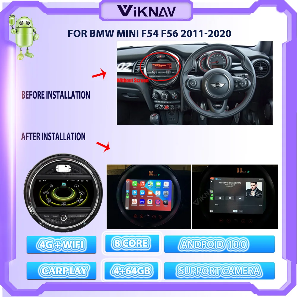 Автомагнитола 2 Din Android 10 0 для BMW Mini F54 F56 2011-2020 аудио плеер мультимедийная навигация