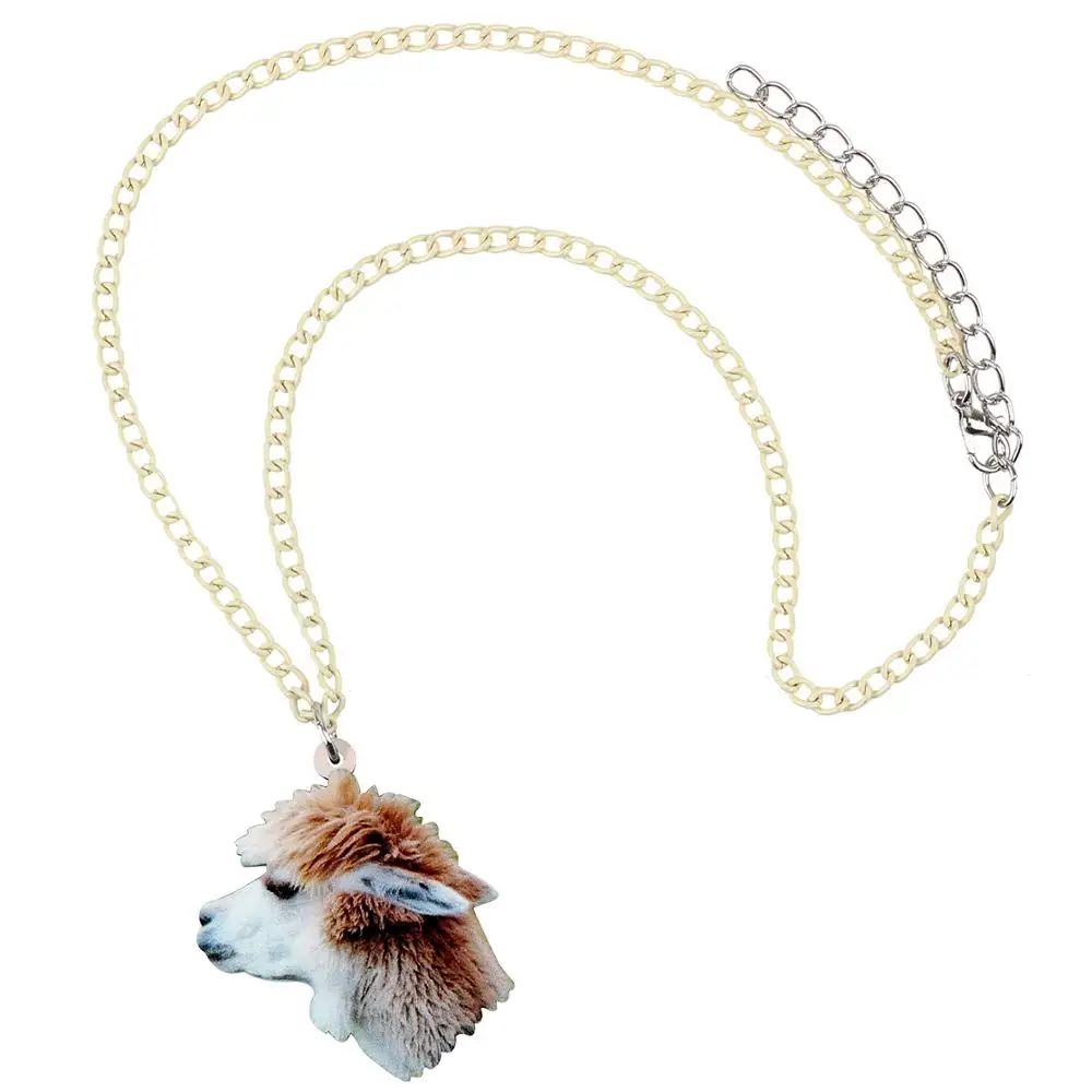Bonsny акриловые аниме Альпака верблюжья головное ожерелье подвесная цепь чокер