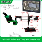 Микроскоп для ремонта фототехники RL-M3T, микроскоп с непрерывным увеличением 7-45x, Профессиональный бинокулярный тринокуляр с HD-камерой HDMI