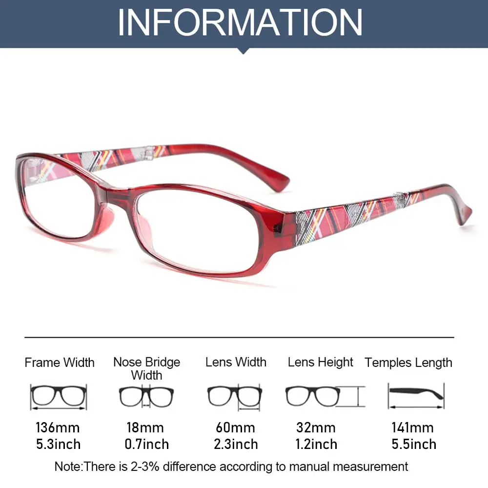 

1PC Fashion Resin Reading Glasses Women Men Anti-blue Light Presbyopic Eyeglasses Radiation Protection Ultralight Eyewear