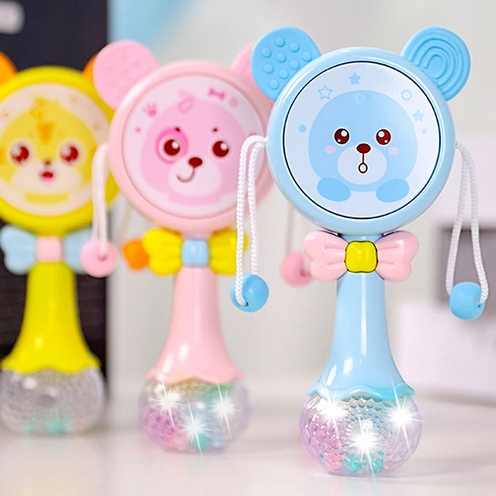 Детский барабан детский подарок Детская красочная светящаяся погремушка