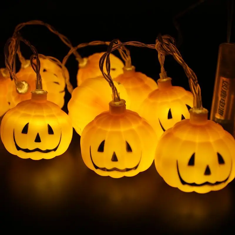 

Pumpkin LED String Lights Halloween Leds Light Living Room Festival Decoration Cute Battery Power Creative Guirlande Lumineuse
