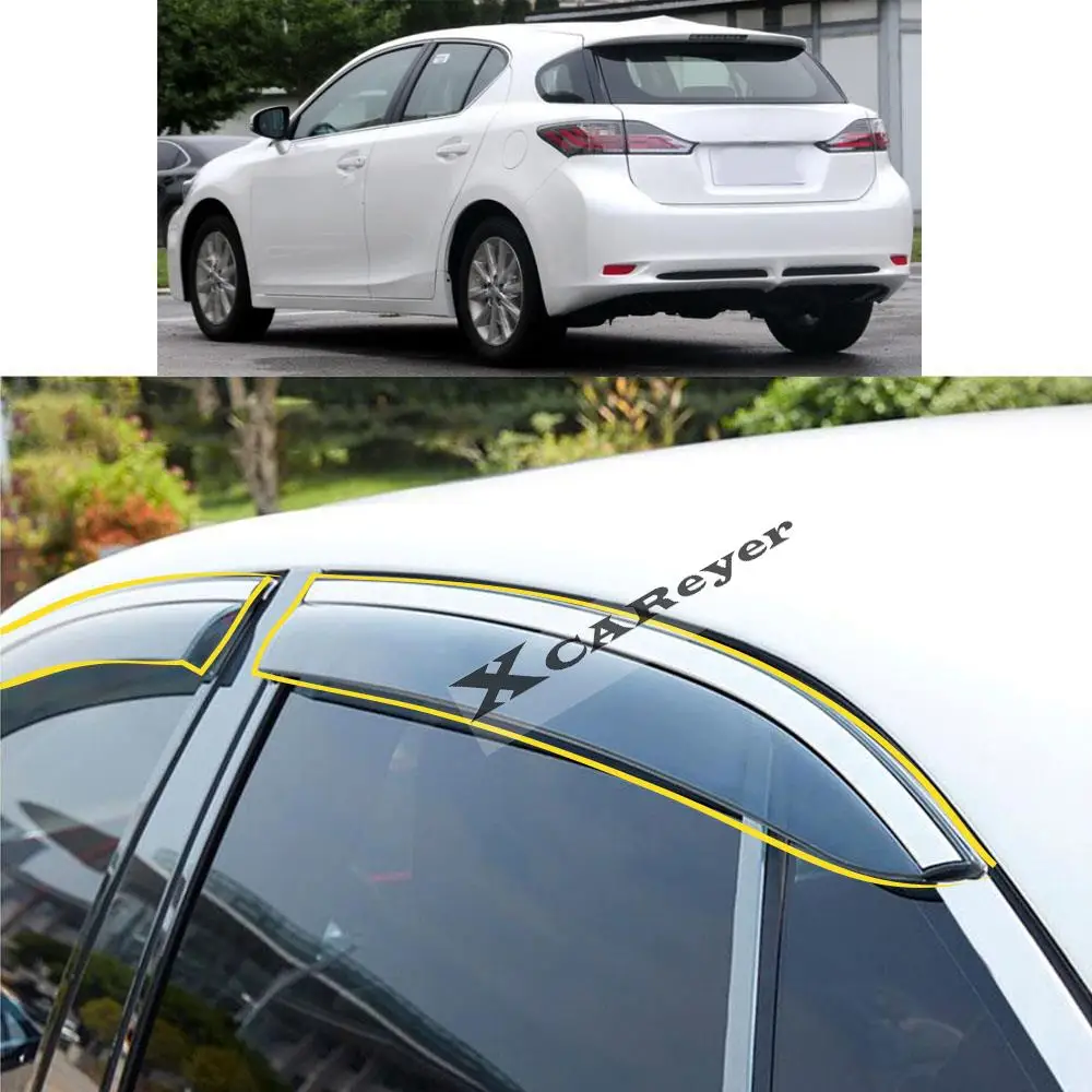 For LEXUS CT (A10) CT200 CT200H 2012 2013 2014 2015 2016 2017 2018 Sticker Plastic Window Glass Wind Visor Rain/Sun Guard Vent