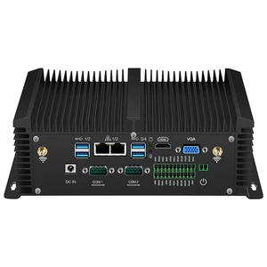 Безвентиляторный промышленный мини-ПК Intel Core i5 8250U i7 8550U RS232422485 8 * USB 2 * LAN HDMI VGA GPIO DDR4 RAM 4G LTE WiFi Windows 10