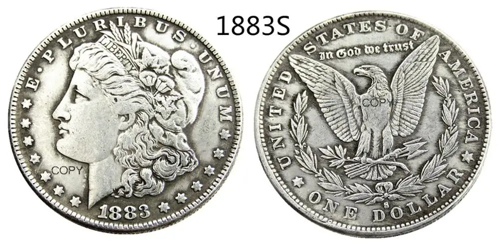 Долларов США монета с посеребренным покрытием Морган | Дом и сад