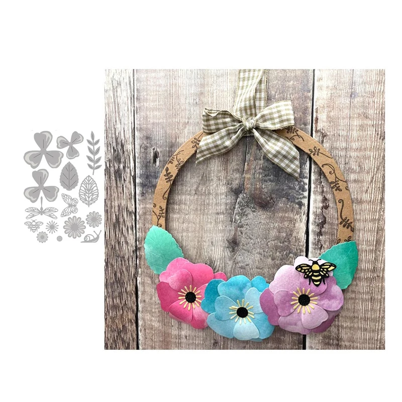 

Flowers Butterfly Leaves Metal Cutting Dies Shape for Scrapbooking Craft Die Cut Stencil Card Make Mould Sheet Decoration Design