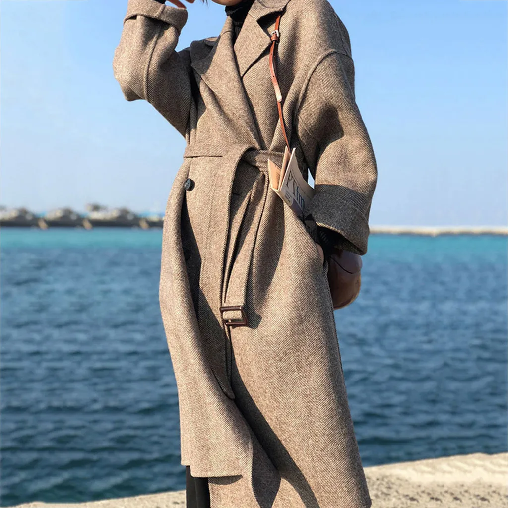 Za veste женское корейское зимнее длинное пальто, верхняя одежда, пальто свободного размера плюс, кардиганы с длинным рукавом, манто Femme Hiver, элегантное 1010