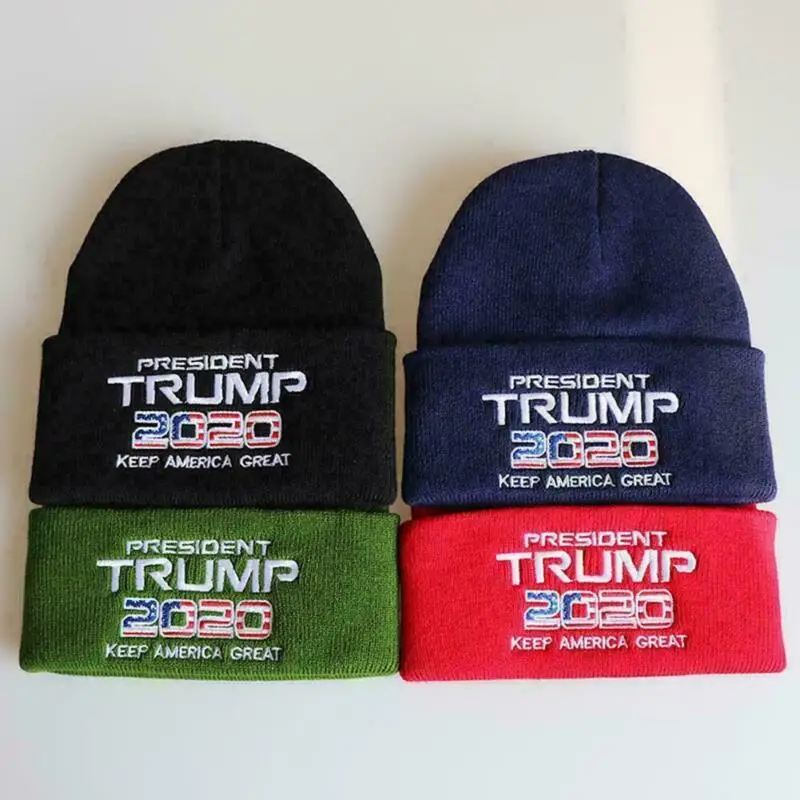 Trump 2020 вышивка шляпы президента Make America Great Again хлопчатобумажные вязаные шапки