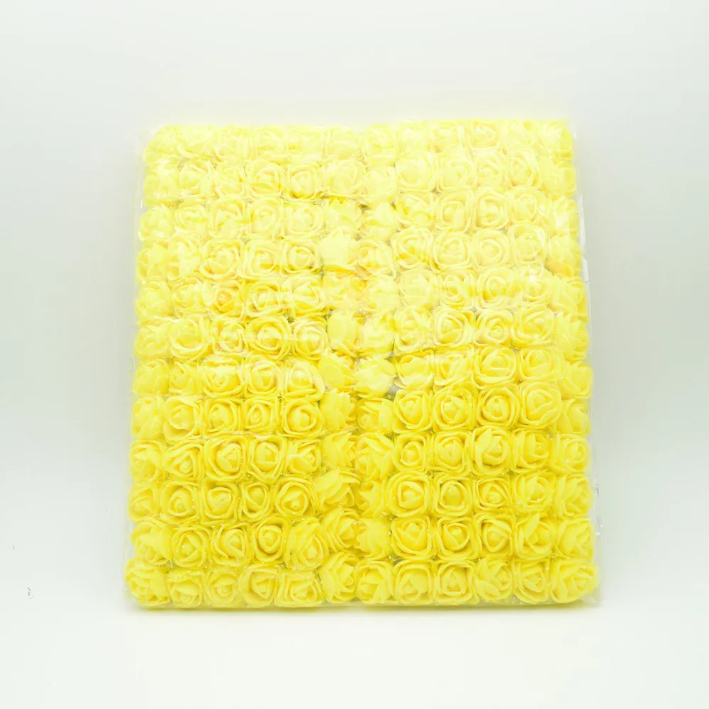 

144pcs/2cm PE Rose Flower Foam Flower Head Artificial Flowers Decoration Fake Flower Home Decoration DIY Rose Bear