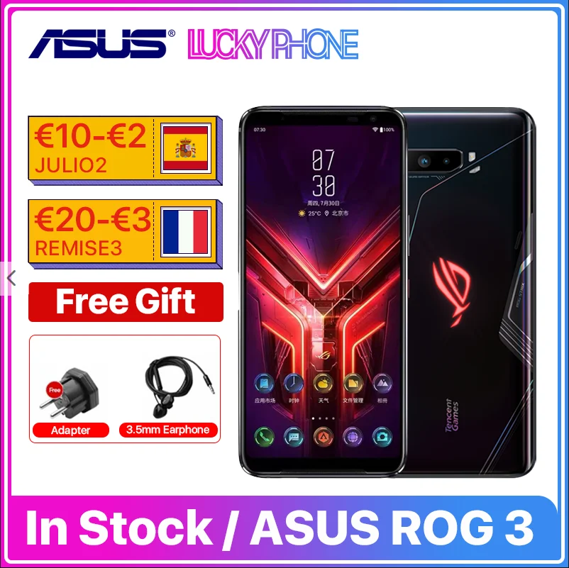 Смартфон ASUS ROG PHONE 3 12 + 5G ГБ Snapdragon 256 Plus NFC 865 OTA обновления мобильный телефон дюйма 6 59