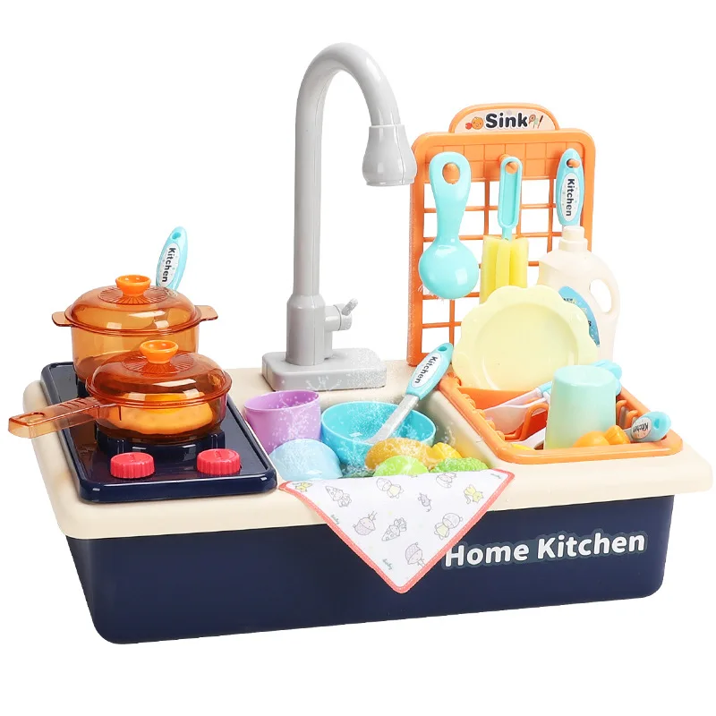 

Children's Simulation Electric Dishwasher Set Toy Kids Educational Toys Mini Kitchen Play House Games Girls Birthday Gifts