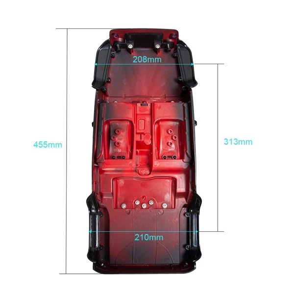 

Unassembled 12.3Inch 313mm Wheelbase Body Car Shell for 1/10 RC Crawler Jeep Wrangler Axial SCX10 & SCX10 II 90046 90047