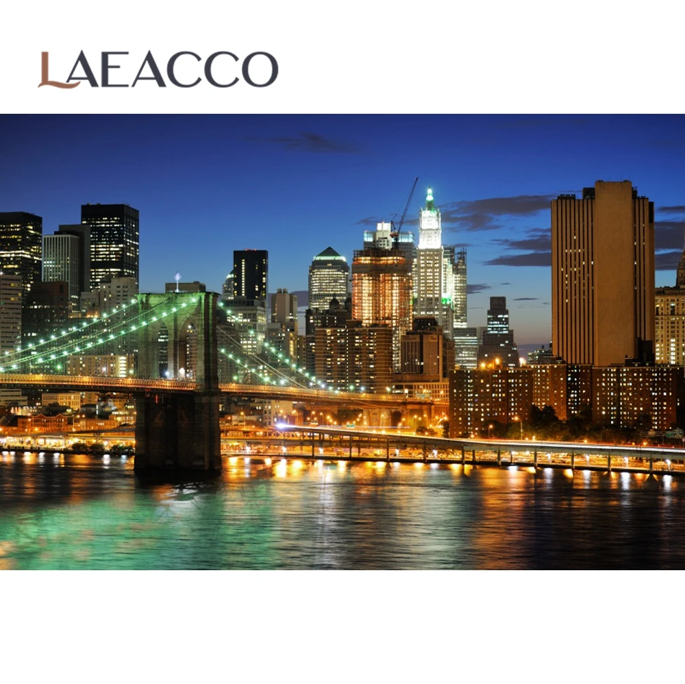 Фон для фотосъемки с изображением города здания пригород на берегу реки силуэт