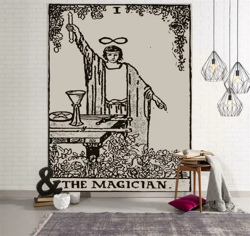 

Hot Mysterious Tarot Tapestry Mandala Wall Hanging Tapestry Boho Wall Home Decor /BY