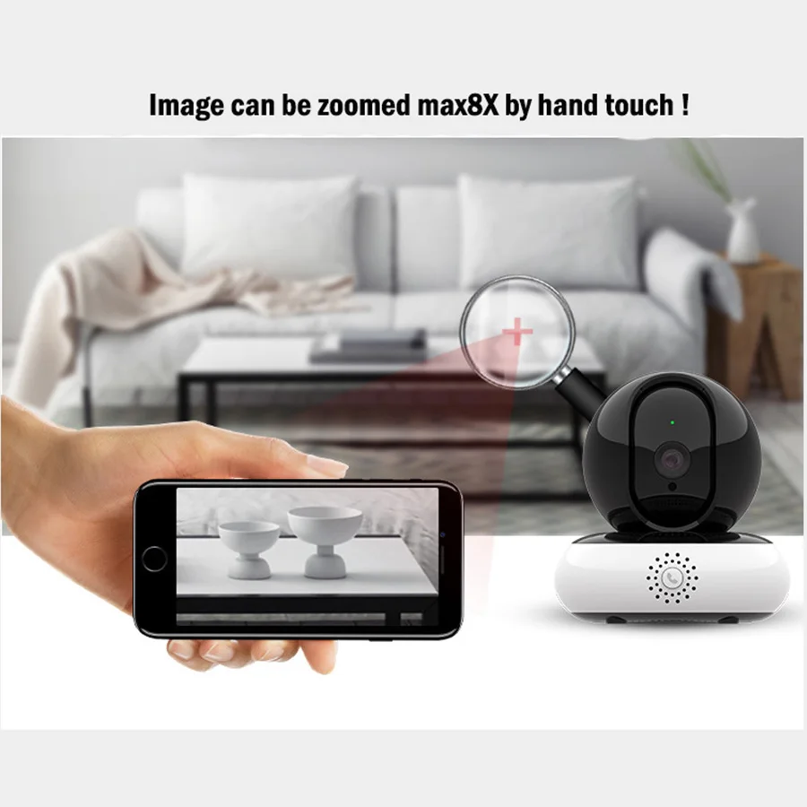 Беспроводная мини камера 1080P для домашней безопасности IP Wi Fi двусторонняя