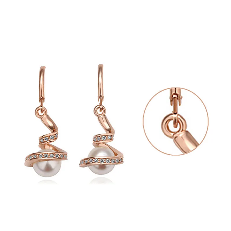 New 2019 Hot Selling Pearl Earrings Japanese And Korean Beautiful Fashion Rose Gold For Gorgeous ladies | Украшения и аксессуары