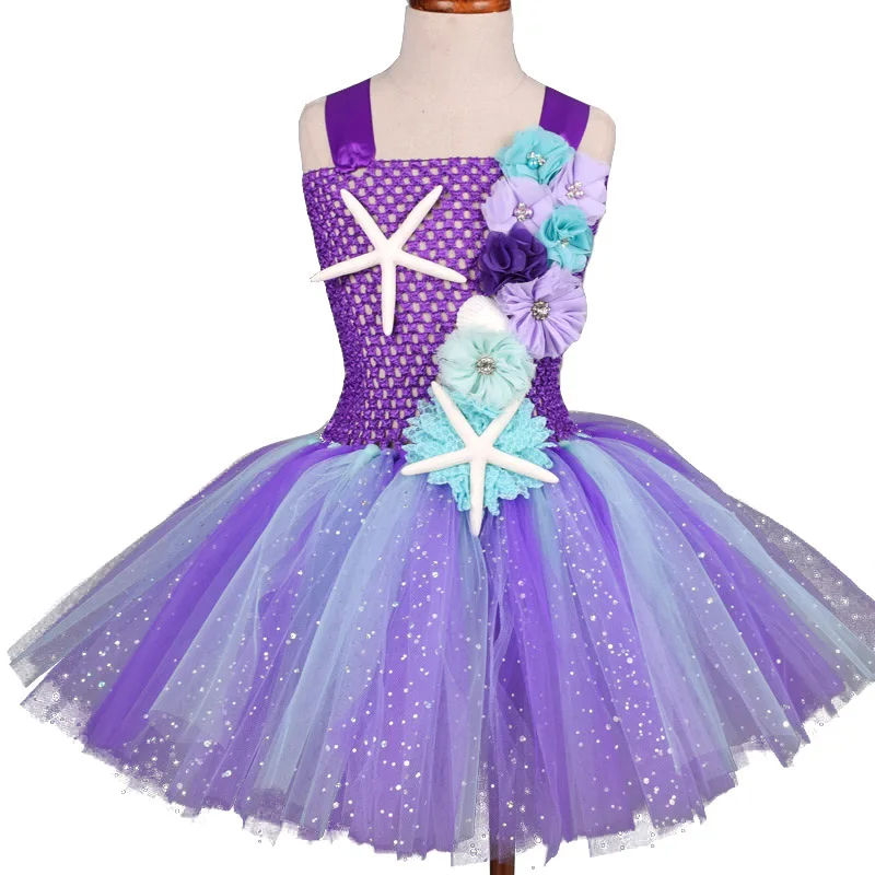 Детский Костюм Русалки для детей платье-пачка с цветами радуги и леденца платья