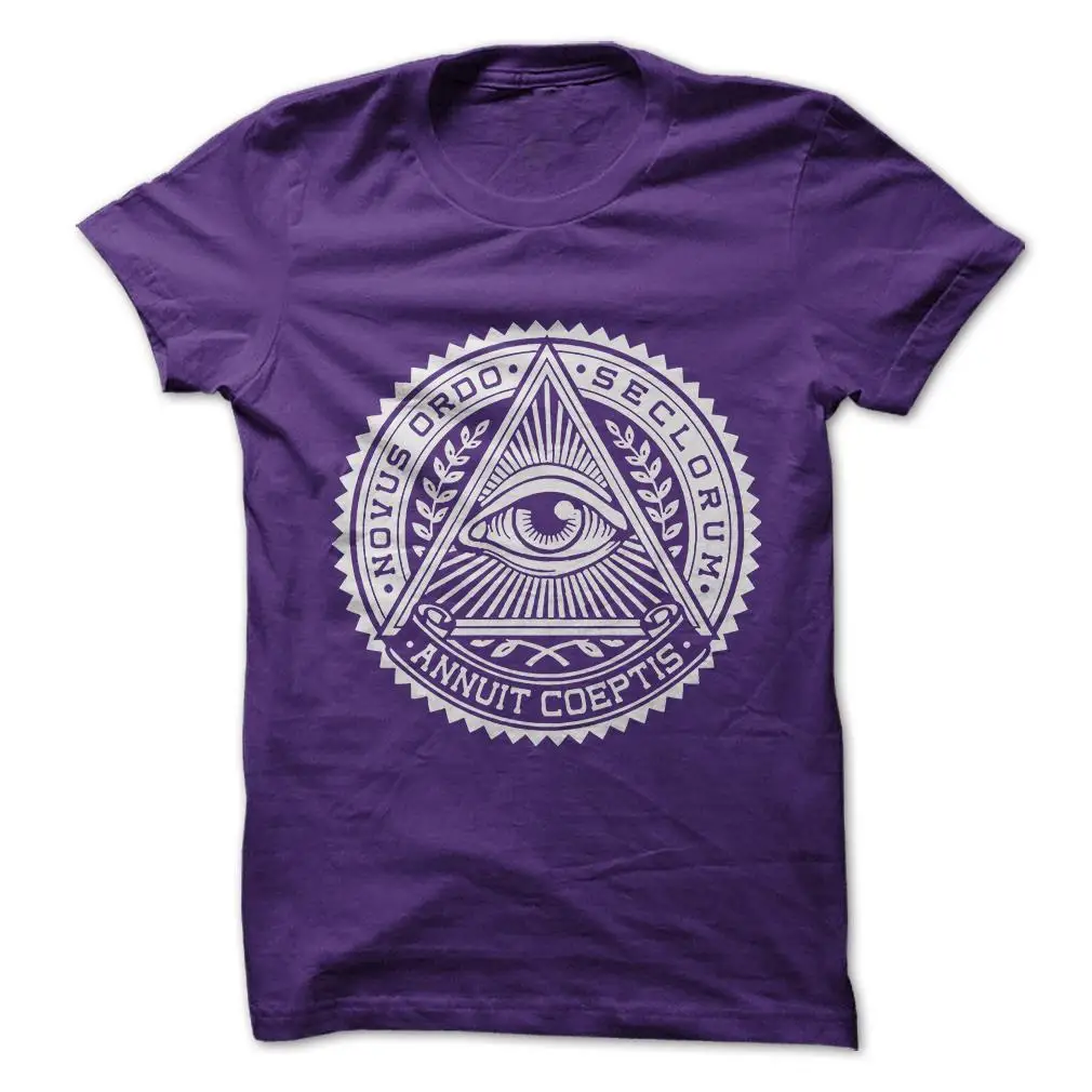 

Cool Fashion Printed Illuminati - Funny Short Sleeve 100% Cotton Conspiracy Humor Joke T-Shirt Size S-3XL