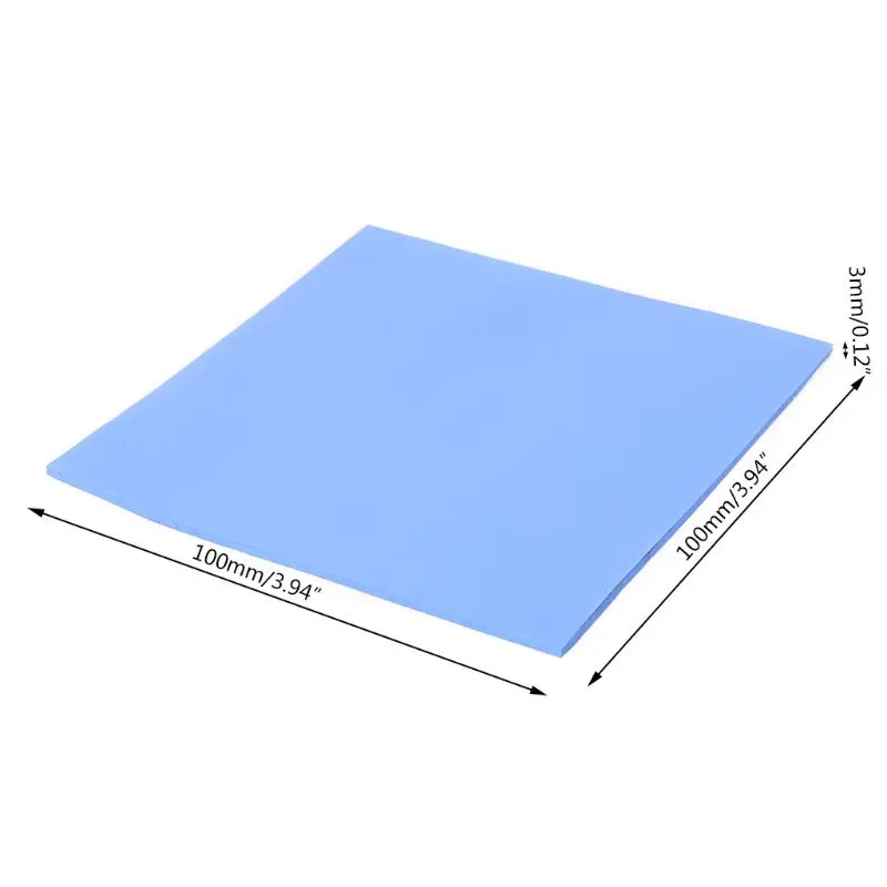 

1Sheet 100mmx100mmx3mm Thermal Conductivity CPU Heatsink Cooling Conductive Silicone Pad Thermal Pads for PC Computer