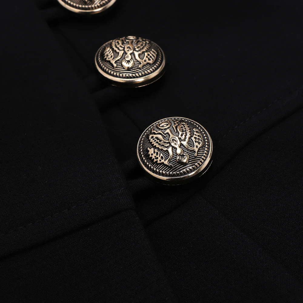 

Latest 2021 Winter Sexy Long Sleeve V Neck Button Black Women Blazer Dress Fashion Evening Party Dress Vestido