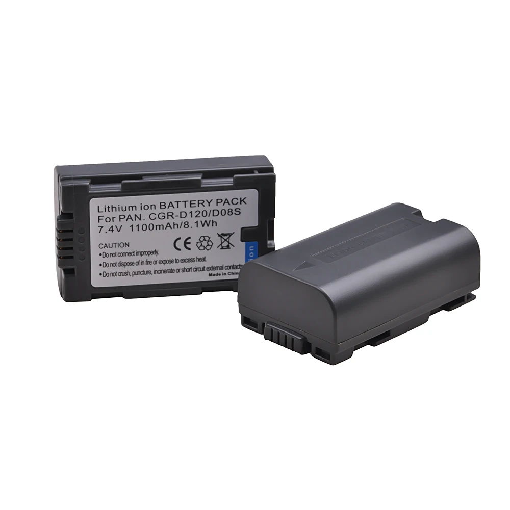 

2Pcs CGR-D120 CGR-D08S CGR D120 D08S Battery for Panasonic CGA-D54 AG-DVC15 NVDA1B PV-DV402 NV-DS12B NV-DS15 NV-DS150B