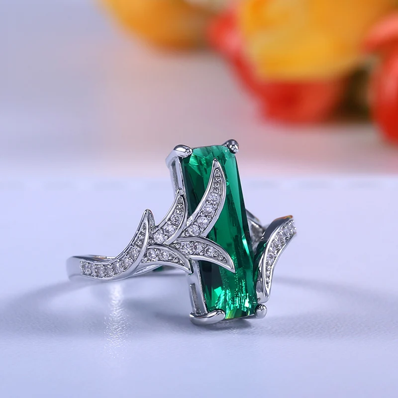 Уникальные супердлинные женские кольца Huitan с кубическим цирконием и закрепкой в