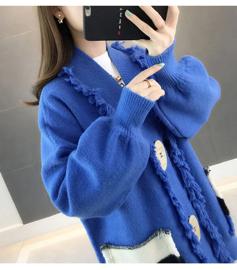 

New Women Girl Winter full Sleeve Knitted Coats cardigans sweaters coats knitted Outwear warm knitted Tops Jumper for women