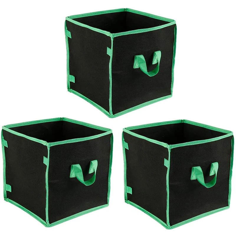 

Мягкие фетровые квадратные сумки для выращивания растений с усиленными ручками