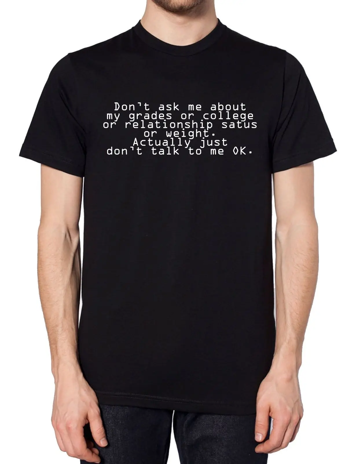 Не просите меня футболка мои оценки студенческие отношения смешной Инди хипстер