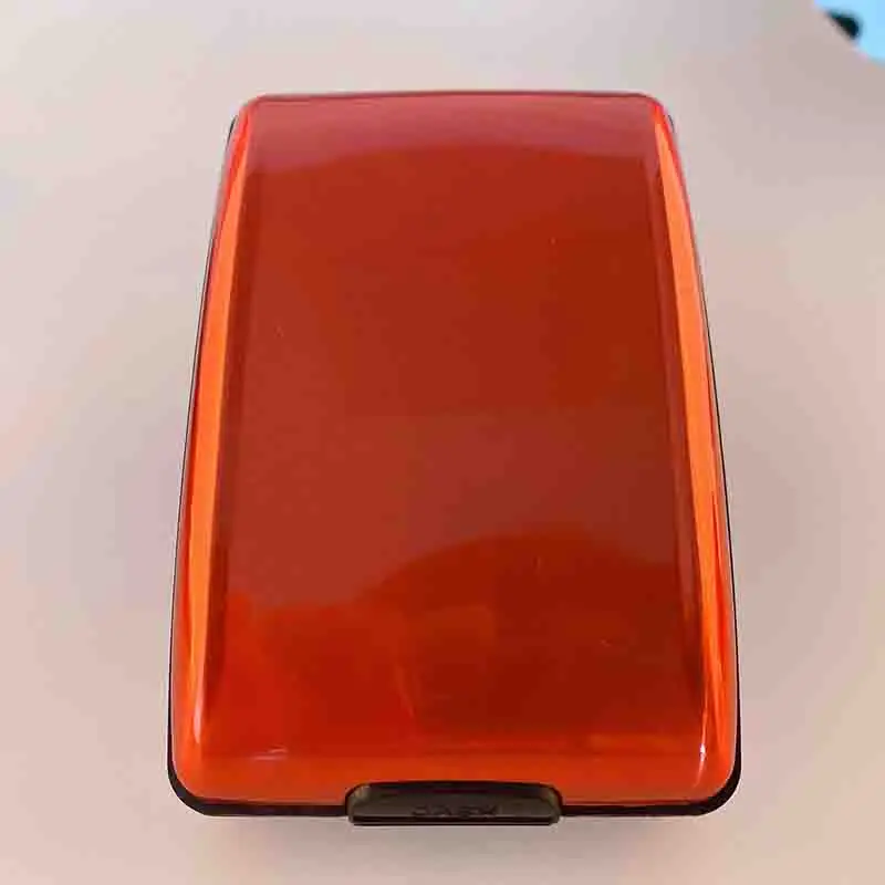 

1Pc Aluminum Alloy Business Card Case Blocking Wallet Solid Color Hard Case Credit Card Case Durable Bank Card Holder Card Case