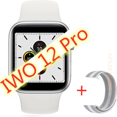 IWO 12 Watch series 5 1:1 Смарт-часы женские человек 40/44 мм для apple iPhone X 11 IOS Android телефон smartwatch IWO12 PK IWO 11/10 - Цвет: Nylon strap