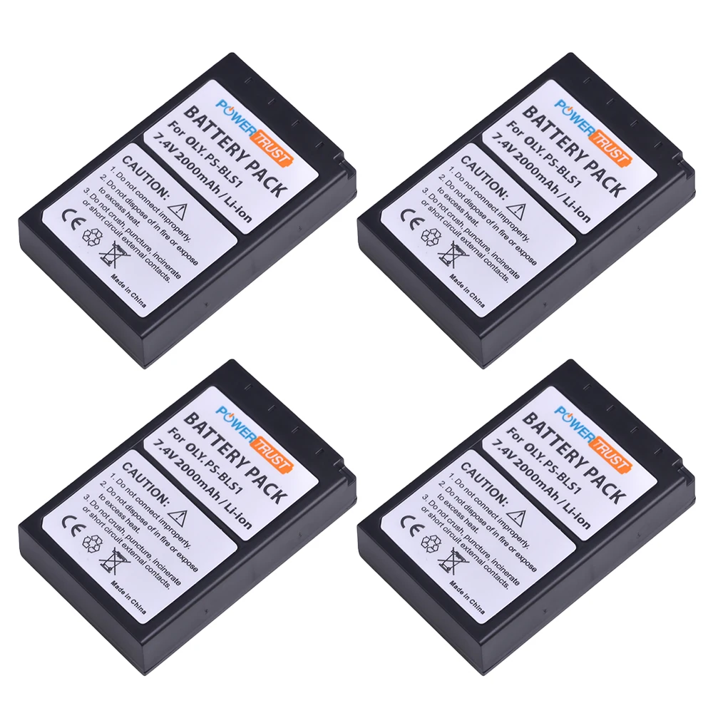 Фотоаккумулятор PowerTrust 2000 мАч BLS 1 BLS1 для фотовспышки OLYMPUS E400 E410 E420 E450 E620|Цифровые